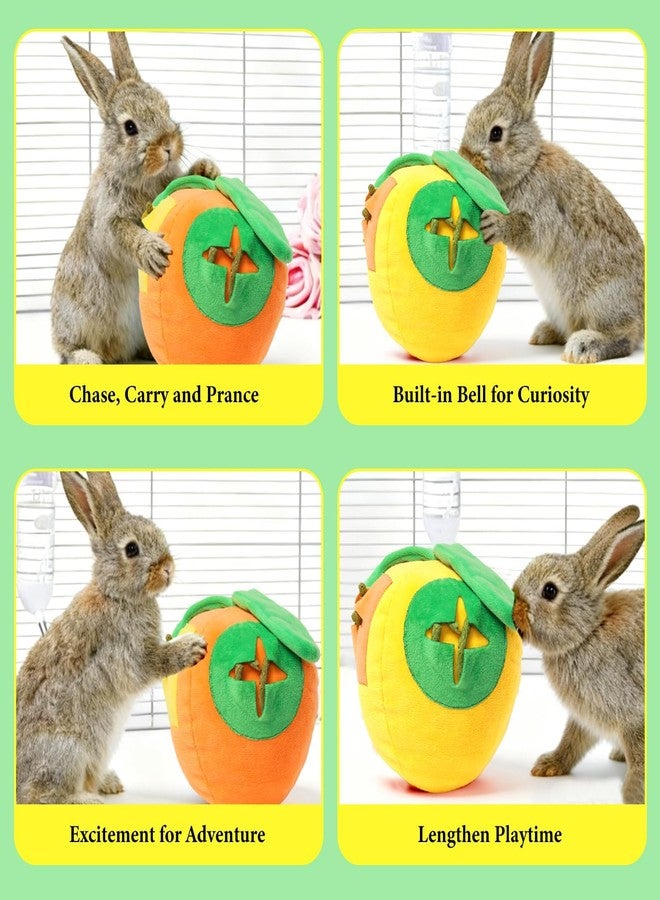Hollima 2Pcs Rabbit Foraging Toy with Bell, Snuffle Ball Enrichment Toys for Indoor Bunnies, Washable Feed Game Supplies for Bunnies Boredom, Rabbit Puzzle Balls - Image 5